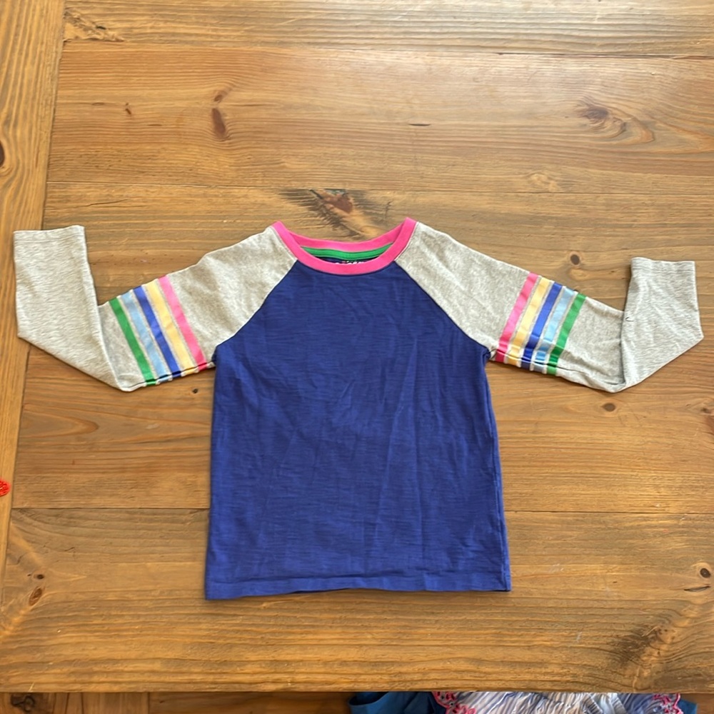 Mini Boden striped Long Sleeve Tee, 7-8T, EUC